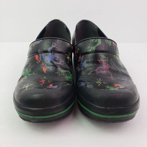 Dansko Vegan Tree Frogs Womens Size 36 US 5.5-6 Black Slip On Work Clog Shoes - Picture 5 of 9